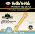 Fieldcrest Farms Nothing to Hide Natural Rawhide Alternative 9'' Knotted Bone for Dogs - Premium Easily Digestible Dog Chews - Dog Bones for Aggressive Chewers - Great for Dental Health (3 Count)