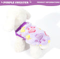 2 Pack Dog Sweaters for Small Dogs Girl Boy Winter Fleece Dogs Clothes Cute Warm Puppy Sweater Chihuahua Teacup Dog Clothes Pet Outfit Pink Blue (Purple, XXX-Small(for 0.8-1.5lb))