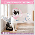Cat Cone Collar After Surgery to Stop Licking, Escape-Proof, Pink Medium