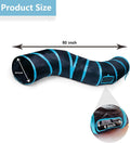 Deofun Cat Tunnel Tube Toys，Tunnels for Indoor Cats, S-Shape Blue Collapsible Interactive Toy with Balls for Rabbits, Kittens, Ferrets, Puppy