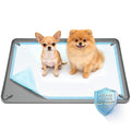Pee Pad Holder for Dogs,25 x 36 Inch Dog Potty Tray with Silicone Clips Dog Puppy Pad Tray,Non-Slip Leak-Proof High Edge Silicone Puppy Pee Tray Mat for Home Floor Protection