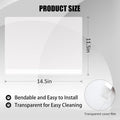 YOILES 3PCS Cat Litter Box Pee Shields,Transparent Easy Clean Splash Guard for Open Top Litter Pan 14.5×11.5in- Litter Box Not Included (3, Clear)