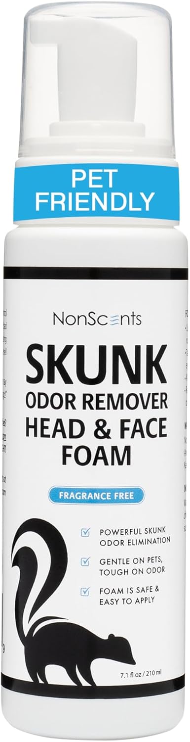 NonScents Skunk Odor Remover Head & Face Foam - Skunk Odor from Pets