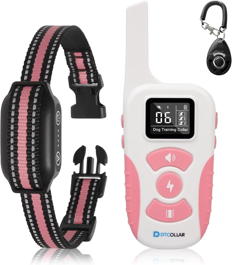 Dog Bark Collar with Remote, 2-in-1 Bark and Shock Collar Combo, 3300Ft Dog Training Collar - Auto Anti Bark/Beep/Vibrat