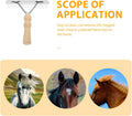POPETPOP Horse Nail Rake, Undercoat Grooming Rake with Wooden Handle