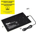iPower 8 by 12-Inch 16W Reptile Heat Mat, Under Tank Warmer Terrarium Heat Pad for Turtles Lizards Frogs and Other Small