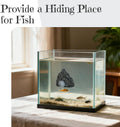 Cave with Suction Cup, Aquarium Betta Fish Hideout Habitat Decor, Stable Resting Hiding Place for Cherry Shrimp, Dwarf S
