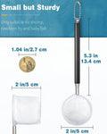 Pawfly Aquarium Shrimp Net, 2 Inch Tiny Fish Tank Net with Extendable Stainless Steel Handle, Soft Round Fine Mesh for S