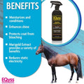 EQyss Premier Marigold Equine Coat Conditioning Spray - Moisturize Horse's Skin & Coat, Add Shine, Detangle, Repel Dirt 