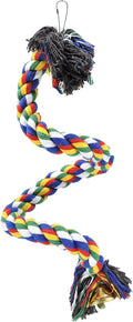 WishLotus Bird Perches, Parrot Colorful Climbing Rope Swing Toys Parrot Stand with Bell and Hanging Clip for Parrots, Bu