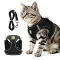 Cat Harness and Leash, 2026 New Escape Proof Cat Leash and Harness Set for Small Medium Large Cats, Breathable Adjustable Vest Harnesses with Reflective Strip for Walking Travel Camping (Black, M)