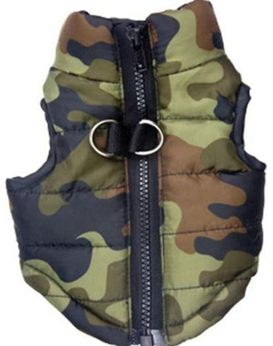MaruPet Winter Waterproof Windproof Dog Vest Coat - Warm Jacket for Small Dogs - Camouflage XS