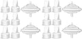 PUMPMOM-US Replacement Duckbill Valves and Backflow Protector for Spectra, Compatible Pump Parts for Spectra S1 S2 9 Plu