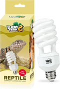 LUCKY HERP UVA UVB Reptile Light 10.0, Desert UVB 150 Compact Fluorescent Lamp, UVB Light for Reptiles 23W, UVA UVB Rept