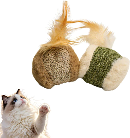 MemeMeow Catnip-Infused Plush Cat Toys, 2-in-1 Pack