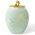 LINES ARTE Medium Pet Urns for Dogs Ashes, Ceramics Pet Urn for Dog Cat Ashes (Paw Prints)