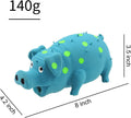Andiker Dog Squeaky Toy, Dots Latex Dog Chew Toys with a Oinks Sound Squeaker Grunting Pig Dog Toy Durable Self Play 8" 