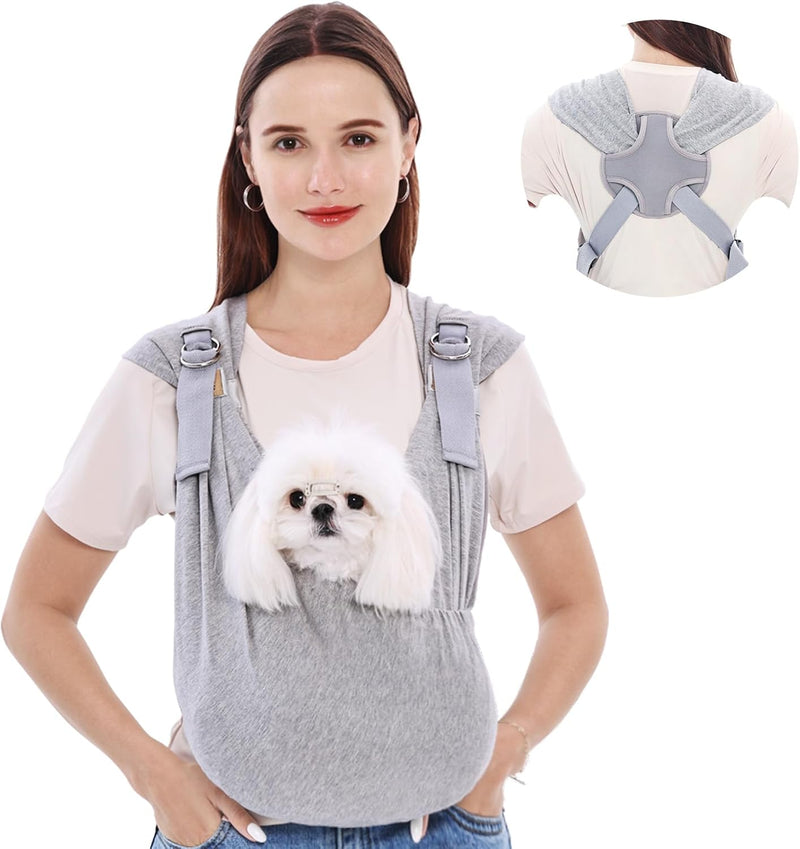 Supet Dog Sling Carrier for Small Pet, 95% Cotton Adjustable Front Backpack