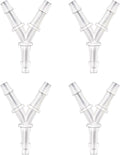 Aquarium Air Pump Connectors, 4 Pcs Y-Shaped Aquarium Air Valve Plastic Barb Equal Y Tee Hose Pipe Connectors Anti-Shedd