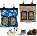 RIOUSSI Guinea Pig Hay Feeder, Hanging Rabbit Hay Feeder Bag. Flowers,2Ct