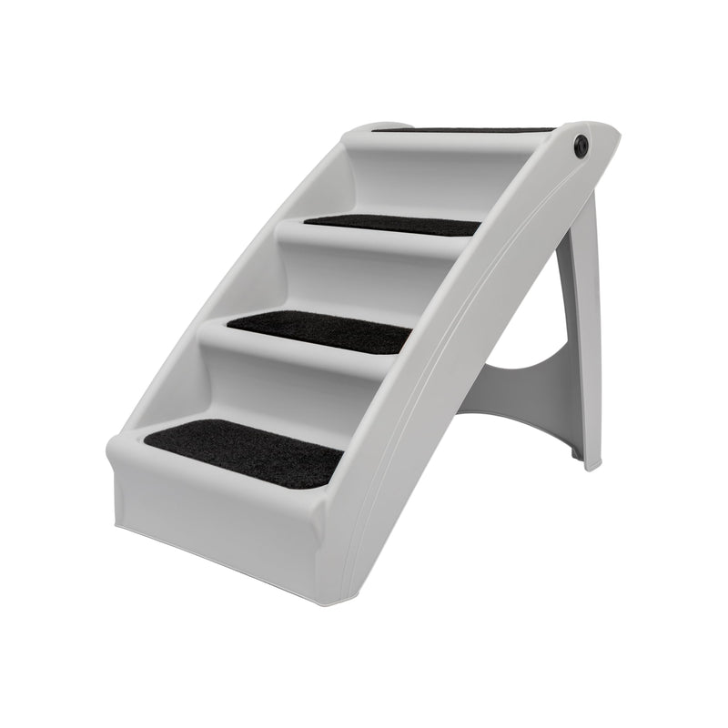 PetSafe CozyUp Folding Dog Stairs, Portable Indoor/Outdoor Pet Steps for Bed & Couch, Grey, 25 Inch
