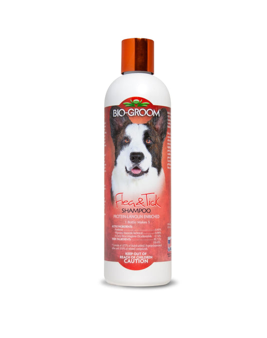 Bio-Groom Flea & Tick Dog Shampoo - Flea and Tick Prevention for Dogs, Cat Flea Treatment, Cruelty-Free, Made in USA, Natural Tick Repellent, Protein-Lanolin Shampoo - 12 fl oz 1-Pack