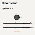 Amazon Basics Dog seat Belt, Adjustable Dog Car Harness, Adjustable Length 26"-39", Includes Collapsible Travel Bowl, Black