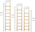 3pcs Natural Wooden Bird Ladder Birdie Basics Perch for Cage Parrots Parakeets Cockatiels Climbing Accessories Wood Perch (6 Step 7 Step 8 Step)