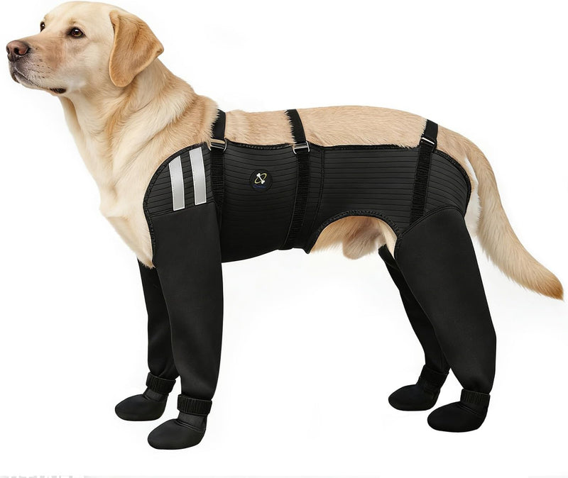 COODEO Dog Socks for All 4 Paws, Waterproof Non-Slip Easy to Wear, Licking Prevention Paw Protection, Durable Warm Salt-