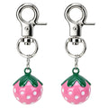 EXPAWLORER Pet Bells for Dog Cat Collar Charm - 2 Pack Cat Collar Accessories Bells Loud, Pet Jingle Ornament Training Pendant Neck Decoration Strawberry Shaped, Tracker for Saving Birds, Pink
