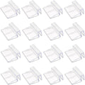 16 PCS 6mm Acrylic Aquarium Cover Clip, Clear Fish Tank Glass Cover Clip Support Holder Universal Lid Clips for Rimless 