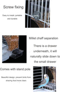 Bird Parrot Feeders,No Mess Bird Feeder for Cage,Automatic Acrylic Parakeet Feeder Cage Accessories for Small Birds Parr