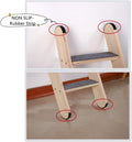 SHENGOCASE Solid Wood Wall Leaning Cat Ladder for Indoor Cats and Small Medium Dog, Stair Step for Window Bed, Wall Clim
