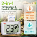 Reptile Thermometer Hygrometer, Digital Temperature Humidity Gauge for Tank