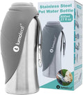 LumoLeaf Portable Dog Water Bottle 27 OZ, Stainless Steel Pet Travel Water Bottle Dispenser for Walking, Hiking and Outd