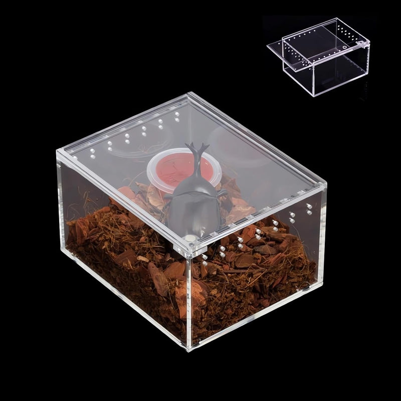 Insect breeding Box Reptile Feeding Box, Waterproof Enclosure Enclosure for arboreal Tarantula Scorpion Sling Lizards Sn