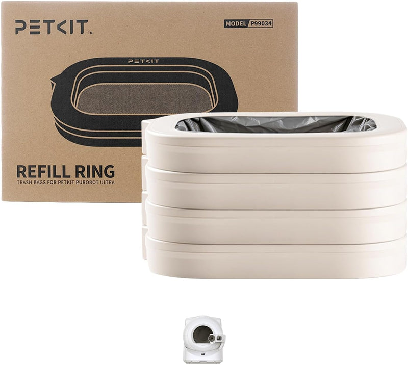 PETKIT Trash Bag Refill Rings for Purobot Ultra Auto-Packing Self-Cleaning Cat Litter Box, Leak-Proof Replacement Waste 