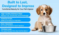 4 Pack - 6.75 Cup (1.6 Liter) Stainless Steel Dog Bowls – Metal Dog Food Bowls, Dog Water Bowls, Pet Feeding Bowls, Replacement Bowls for Raised Stands, Rust Resistant, Dishwasher Safe