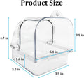 Tfwadmx Bird Cage Bath Hanging Parrot Bath Tub Water Shower Food Feeder Holder Tray Bird Bath Supplies for Small Birds Canary Budgies Cockatiel Lovebirds (Transparent)
