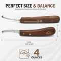 Equine Care Right-Handed Short Blade Hoof Knife for Horse Hoof Trimming