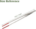 10.63" L Aquarium Straight Feeding Tweezer for Feeding with Red Rubber Tip