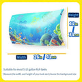 Aquarium Background Stickers for 5-9 Gallon Tanks, Cartoon Underwater Self-Adhesive Fish Tank Reptile Terrarium Decor Po