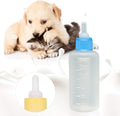 2 Sets of 5-Color Plastic and Silicone Feeding pet Supplies Set, Squeeze Liquid Bottles, Replaceable teats mini for Newborn Kittens, Puppies, Rabbits, Replacement Small Animals cat Bottle Tools