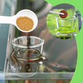 LINLAN 7.87-inch Glass Shrimp Feeder, Aquarium Feeding Tube and Square Bowl with Two Suction Cups, Prevent Food from Spr