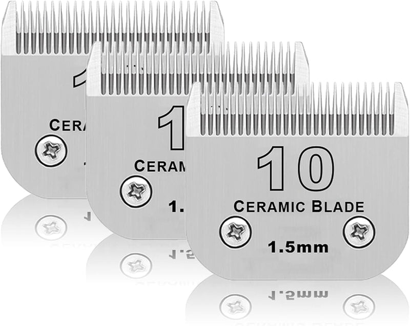 10# Dog Grooming Ceramic Blades,Compatible with Andis,Oster A5,Wahl KM10
