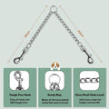 LOS ANDES Metal Double Dog Leash Chew Proof Chain Leash 2 Way No Tangle Coupler Dog Leash Extension Splitter Lead for 2 
