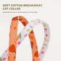 2 Pack Cotton Cat Collar Cute Kitten Collar White Puppy and Orange Pumpkin