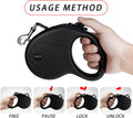 enrgticdg 16Ft Retractable Dog Leash,Light Weight Leash for Small to Medium Dogs/Cats Up to 50lbs,Stainless Steel Spring