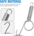Anxingo 30 Pcs Spring Cage Latch Door Spring Hook Metal Finger for Fixing Rabbit, Dog, Cat, Birds,Rodents, Guinea Pig, Hamster, Parrot Hedgehog Cage Door