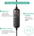 HITOP 200W Aquarium PTC Heater with Controller: Digital Heater for Fish Tank and Turtle Tank 25-60Gallon, Sturdy Heater 